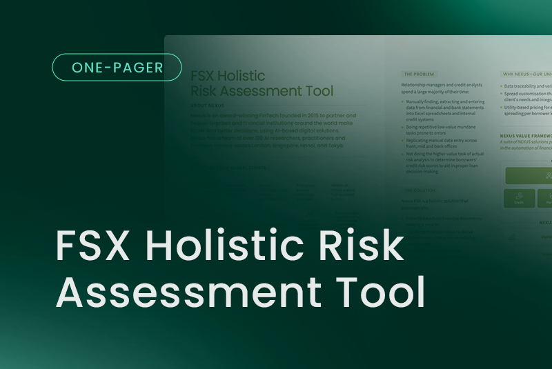 Nexus FSX Holistic Risk Assessment Tool