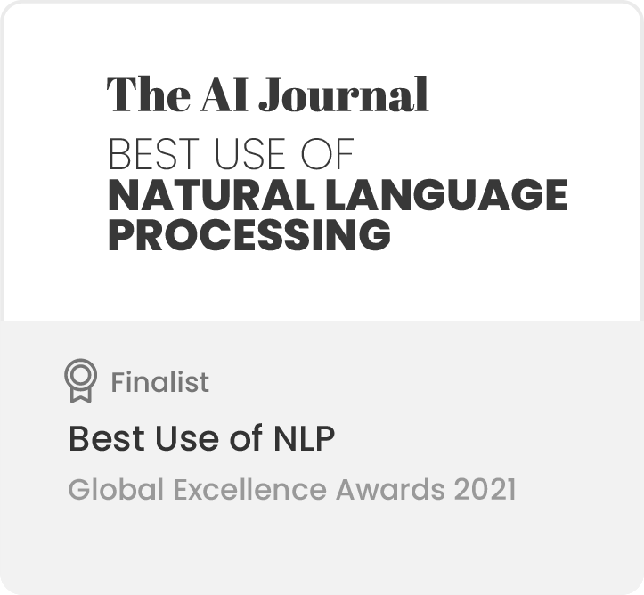 Best Use of Natural Language Processing Finalist – AI Journal