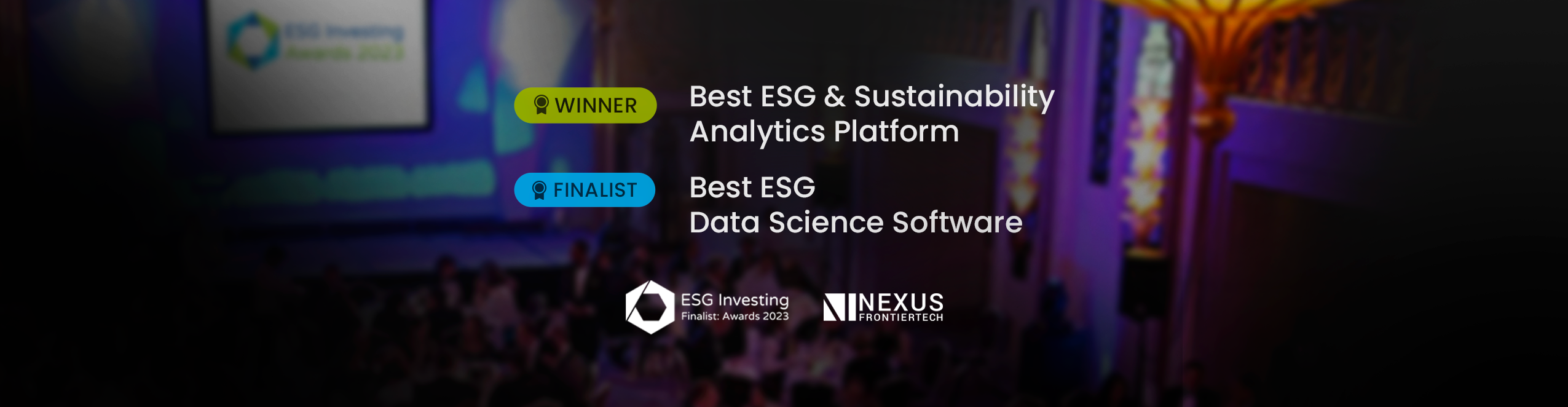 Nexus Wins Best ESG & Sustainability Analytics Platform
