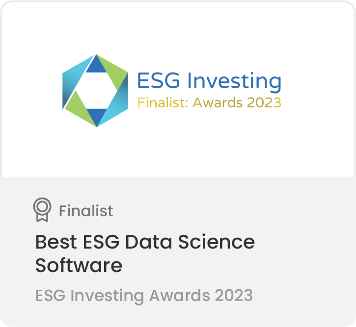 Best ESG Data Science Software Finalist – ESG Investing