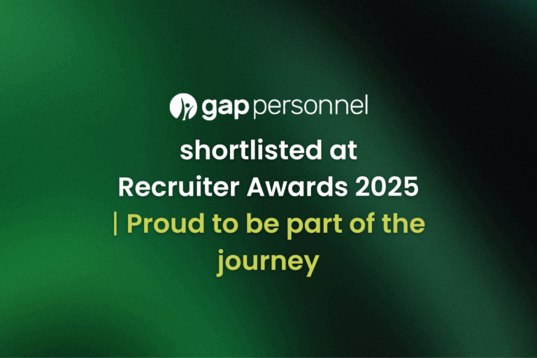 gap personnel group shortlisted at Recruiter Awards 2025 – proud to be part of the journey
