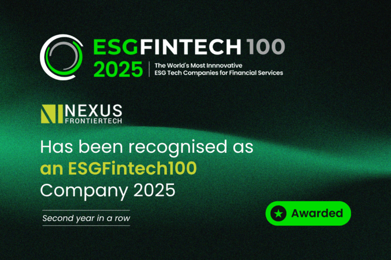 Second Year in a Row: Nexus Recognised Among the World’s ESGFinTech100 Innovators